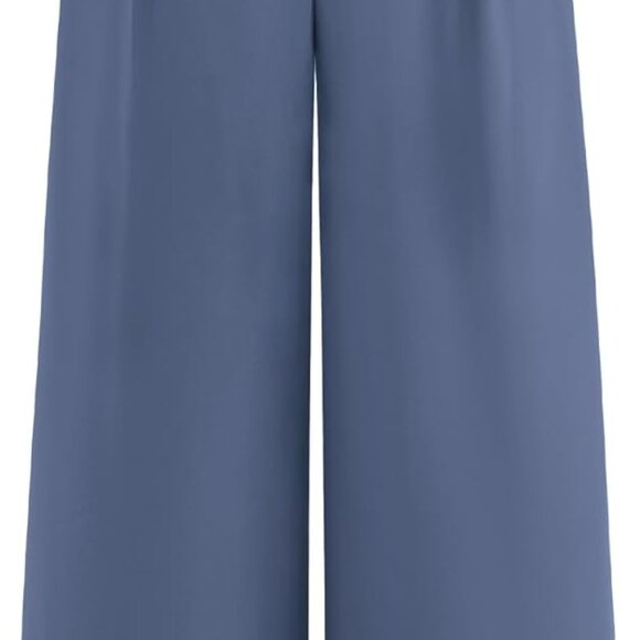 Women Wide Leg Dress Pants 2025 High Waisted Button Pleated Business Casual Trou - Picture 1 of 6